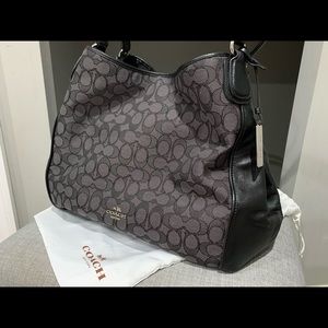 COACH Edie Shoulder Bag 31 (Jacquard, gray)